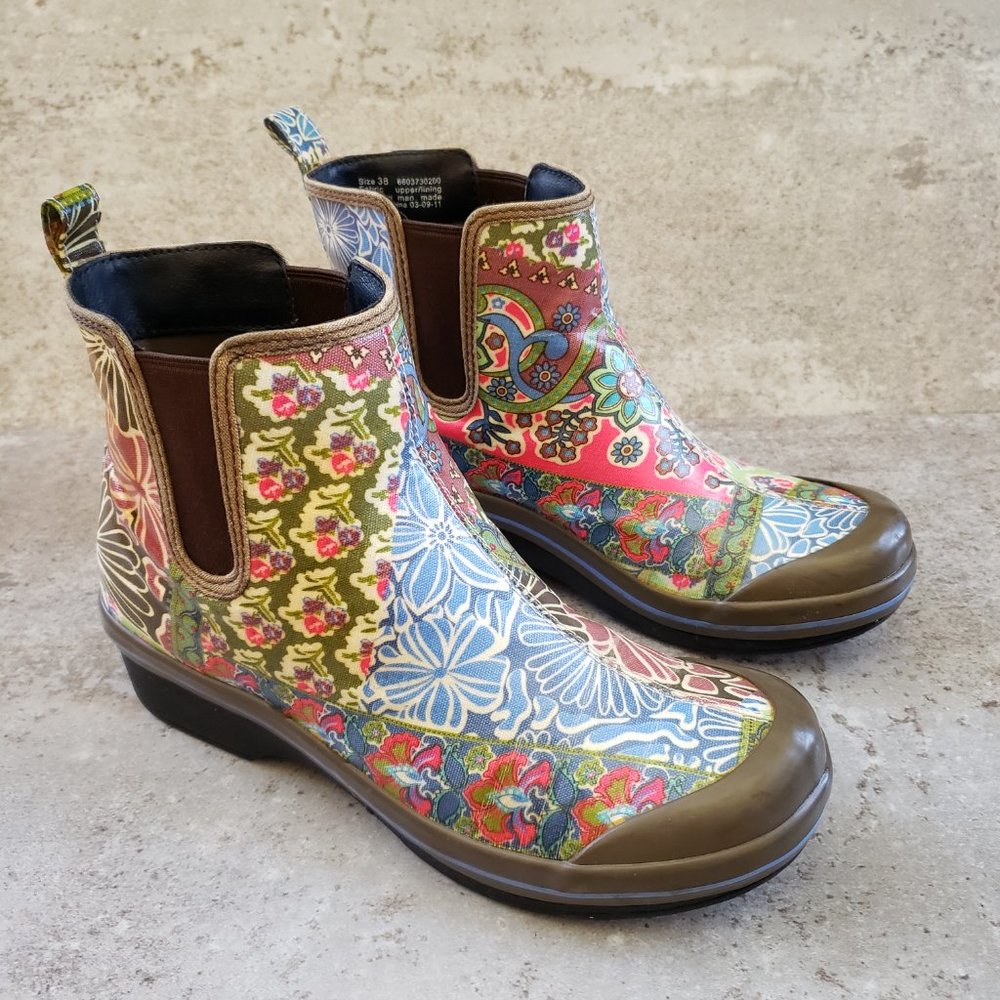 DANSKO Vail Rainboots Floral Patchwork Winter Snow Boots Size EU 38 US 7.5 -8